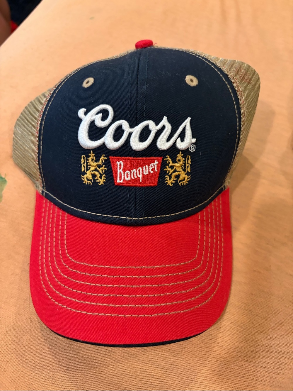 Red and Navy Trucker Hat